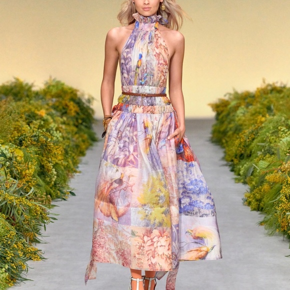 Zimmermann Botanica Linen Silk Floral Dress - Picture 1 of 5